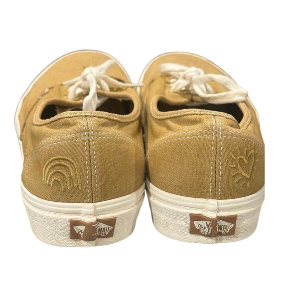 Vans Mustard Canvas Eco Skate Lace Up Sneakers Men's 11.5 Women's 13 - Picture 5 of 7